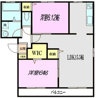 レセーナアサカ【2階】の間取り