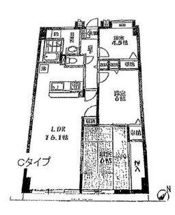 プラサ清華禎【2階】の間取り
