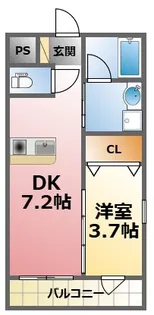 テレージア甲子園高潮町【2階】の間取り