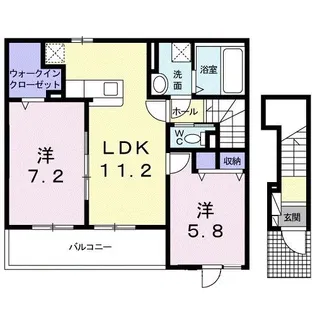 ステラ川津【2階】の間取り