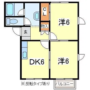 ミレニアムパーク B棟【2階】の間取り