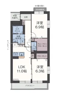 ペルフーメ【2階】の間取り