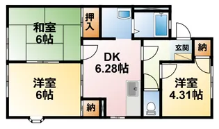 千葉県東金市南上宿【アパート】の間取り
