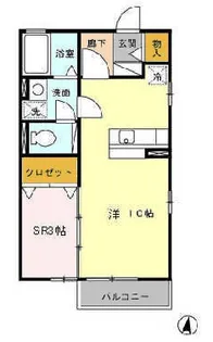 愛知県名古屋市緑区大高台1【アパート】の間取り
