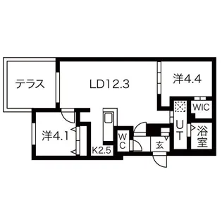 ブランヴェール【1階】の間取り