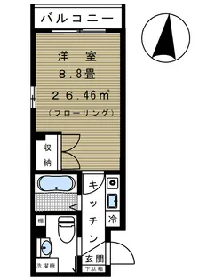 クレンティア三軒茶屋【1階】の間取り