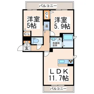 ラ・リュミエール月出【3階】の間取り