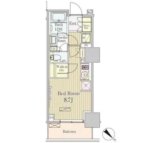 パークアクシス御茶ノ水【7階】の間取り