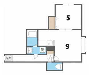1LDKの間取り画像