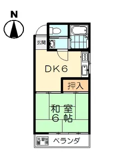 第7渡辺荘【2階】の間取り