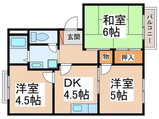 メイト北花田2号館【2階】の間取り
