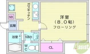 プライムコーポ【1階】の間取り