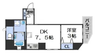 オリエンタル南堀江【7階】の間取り