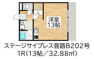ステージサイプレス音路B【2階】の間取り