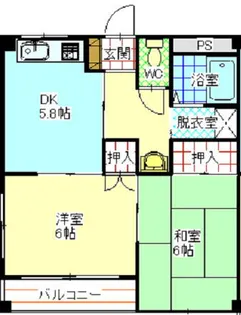 プリムラ横枕【2階】の間取り