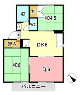 天神パレス滝澤【1階】の間取り