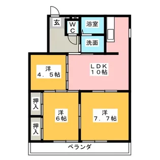 パークヴィレッヂN【1階】の間取り