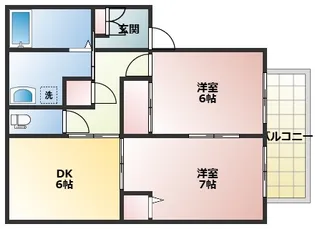 フローラル東岡山 C【2階】の間取り