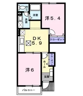 メゾン・ラフィーネ【1階】の間取り