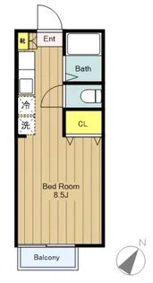 1Kの間取り画像