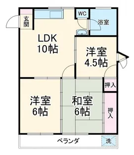 城西ハイツ【2階】の間取り