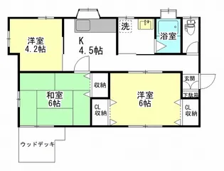 茨城県鹿嶋市大字長栖【一戸建】の間取り