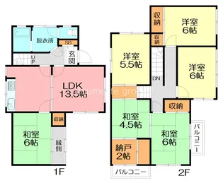 神奈川県横浜市戸塚区吉田町【一戸建】の間取り
