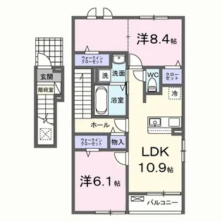エースガーデンI【2階】の間取り