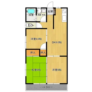 コーポたましろ C【2階】の間取り