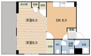 シャングリラロイヤルシティ上之園【1階】の間取り