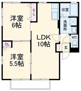 リーズヴィラA【1階】の間取り