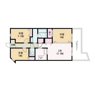 ライオンズマンション北梅田【9階】の間取り