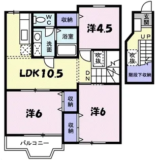 兵庫県丹波篠山市風深【アパート】の間取り