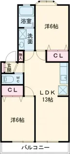 ウイングバレン【2階】の間取り
