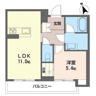 ジ ワン 今泉【1階】の間取り