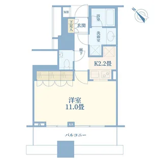 ステーションガーデンタワー【13階】の間取り