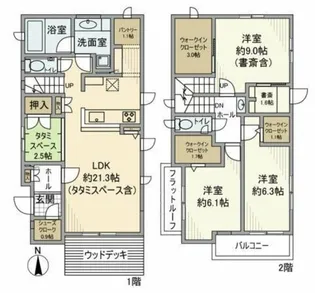 神奈川県川崎市麻生区王禅寺西2【一戸建】の間取り