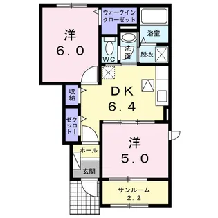 新潟県胎内市住吉町【アパート】の間取り