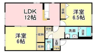 クロワール2000 A棟【1階】の間取り