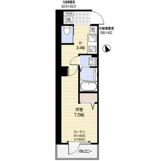 b’CASA Kitasenju【5階】の間取り