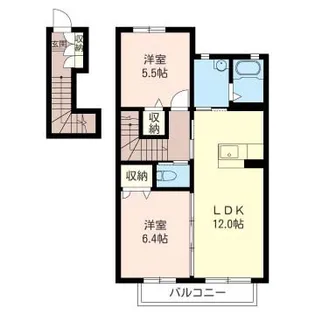 モアナ A【2階】の間取り