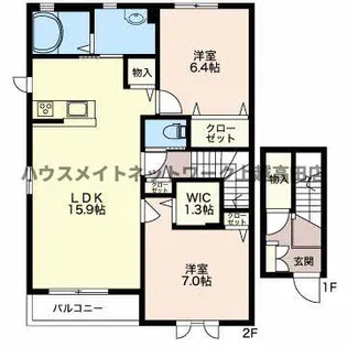 MastTown下門前【2階】の間取り