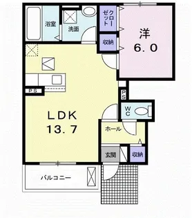 シャーシャ【1階】の間取り