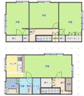 山田アパート【1階】の間取り