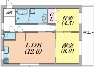 ウィングパレス【1階】の間取り