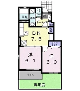 大阪府羽曳野市伊賀1【アパート】の間取り
