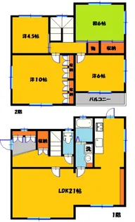 栃木県宇都宮市兵庫塚3【一戸建】の間取り