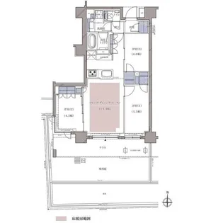 ディームス横濱青木町【1階】の間取り