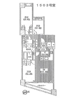 グランドメゾン高輪台【15階】の間取り