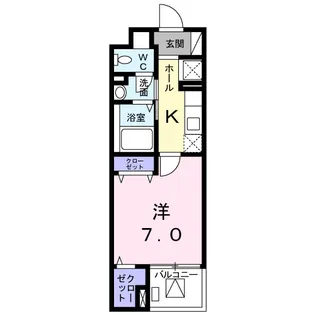 1Kの間取り画像